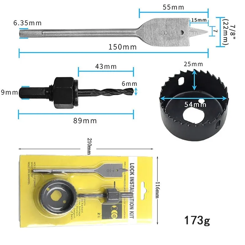 6PC 32-54mm Hole Saw Set for G - огляд і ціна Home Improvement Center