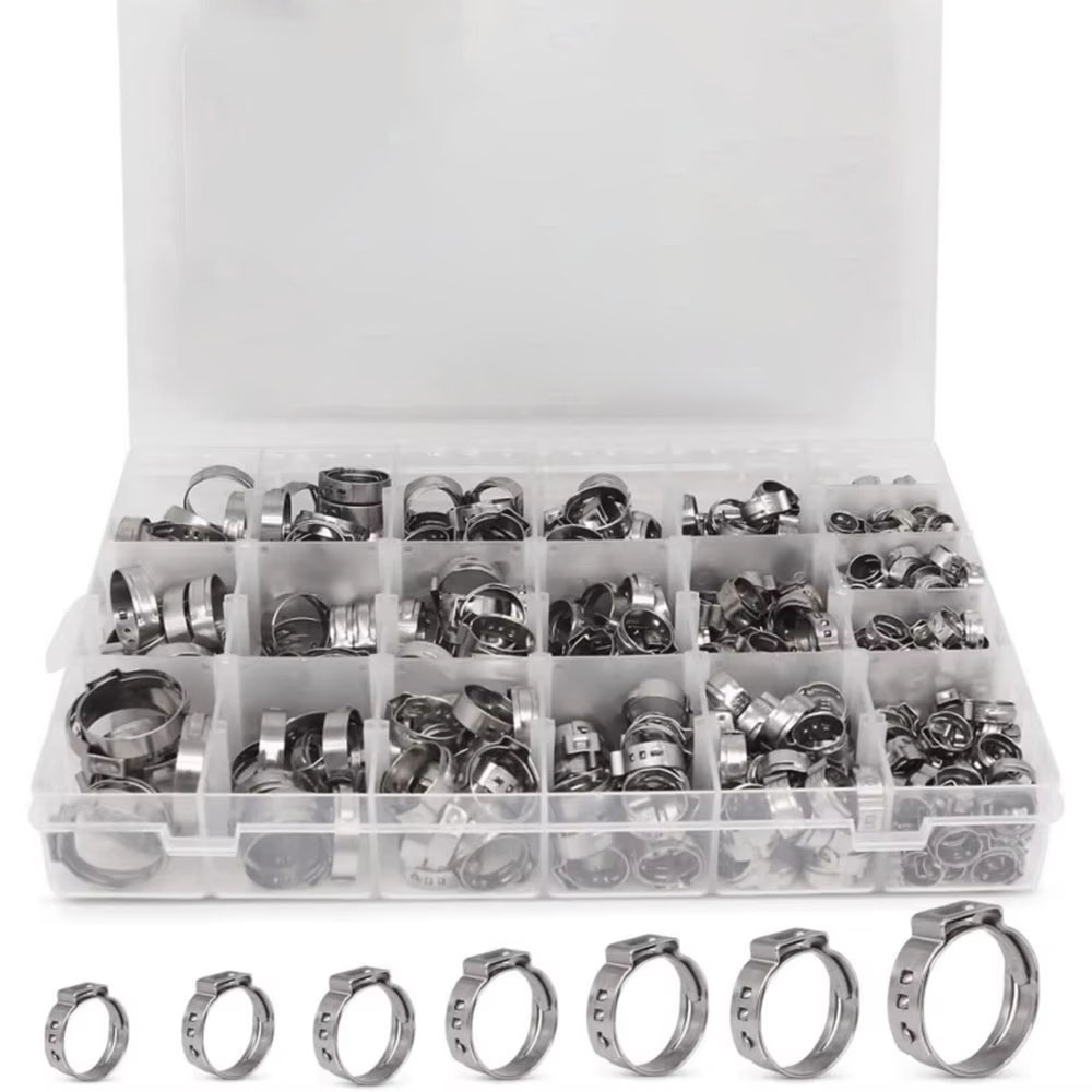 170 Pcs Single Ear Hose Clamp, - огляд і ціна Hose Clamp Assorted