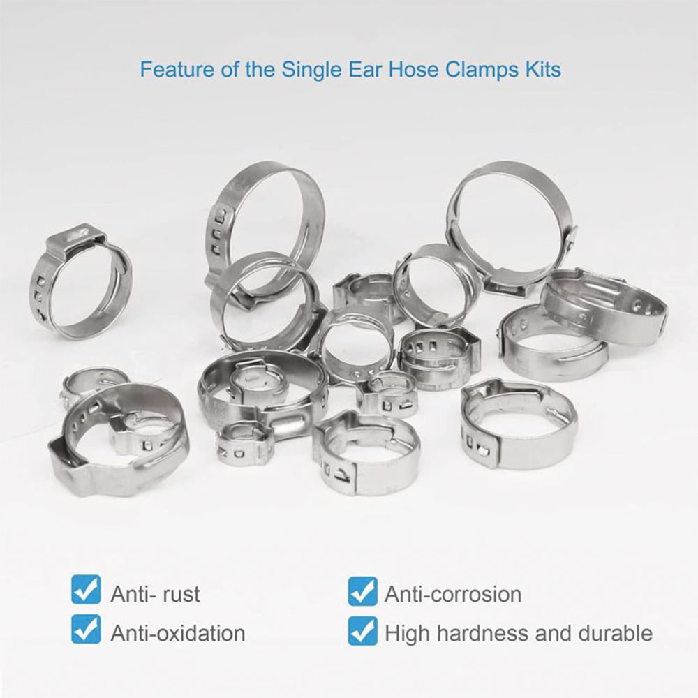 170 Pcs Single Ear Hose Clamp, - огляд і ціна Hose Clamp Assorted