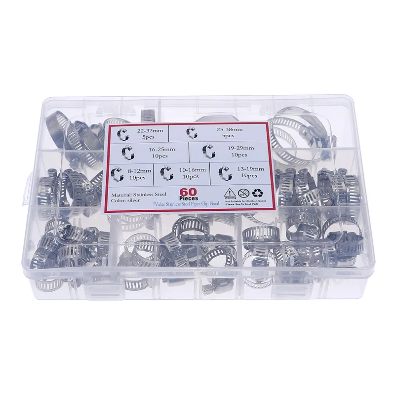 60Pcs Fuel Injection Hose Line - огляд і ціна Hose Clamp Assorted