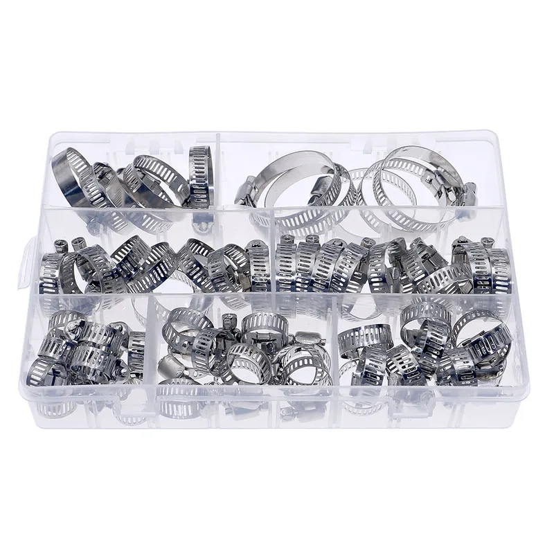 60Pcs Fuel Injection Hose Line - огляд і ціна Hose Clamp Assorted