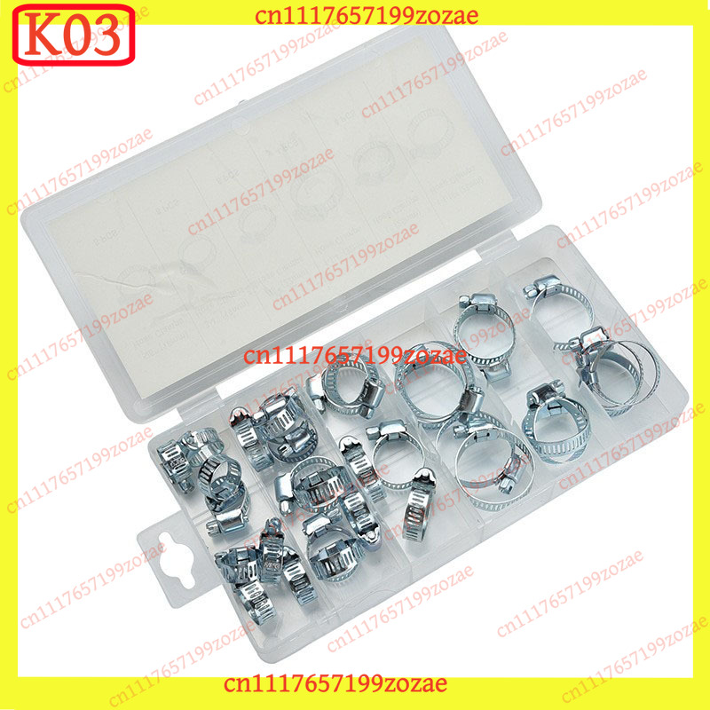 k3 34Pcs Stainless Steel Mini  - огляд і ціна Hose Clamp Assorted