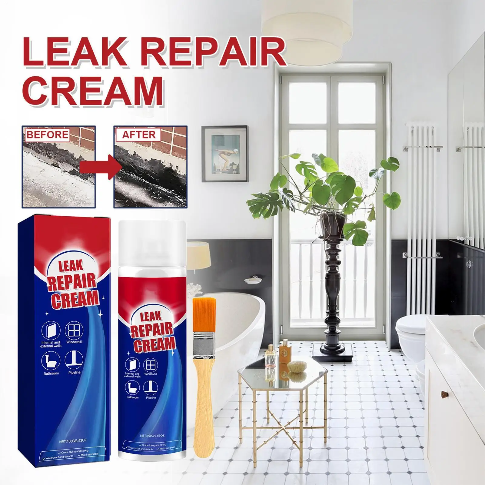 Waterproof Leak Repair Spray W - огляд і ціна Roof Sealant Patch