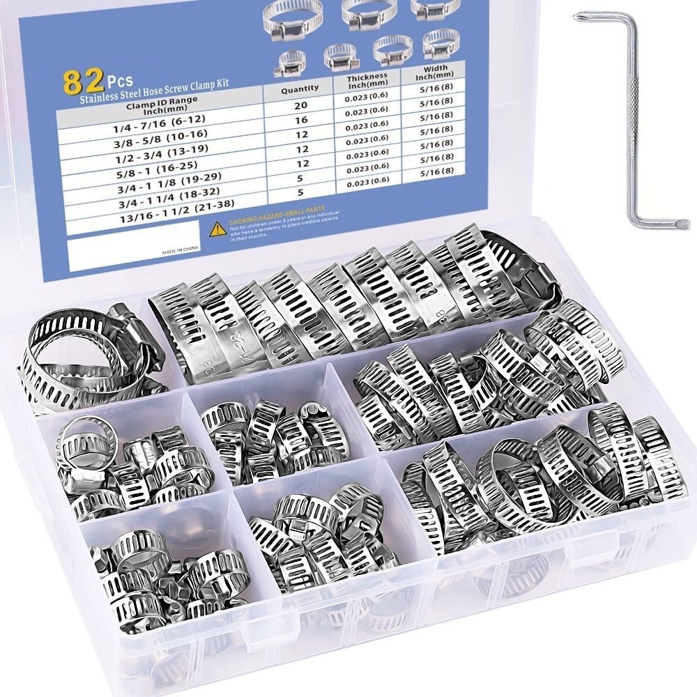 82Pcs Hose Clamp Assortment St - огляд і ціна Hose Clamp Assorted