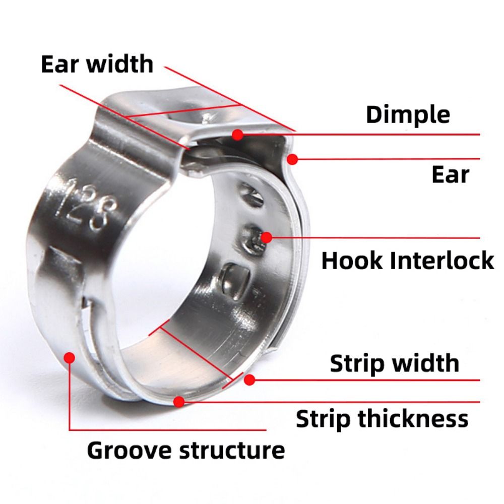 10Pcs 5.3-31mm Hose Clamp Sing - огляд і ціна Hose Clamp Assorted